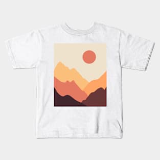 Sunset In Mountains Kids T-Shirt